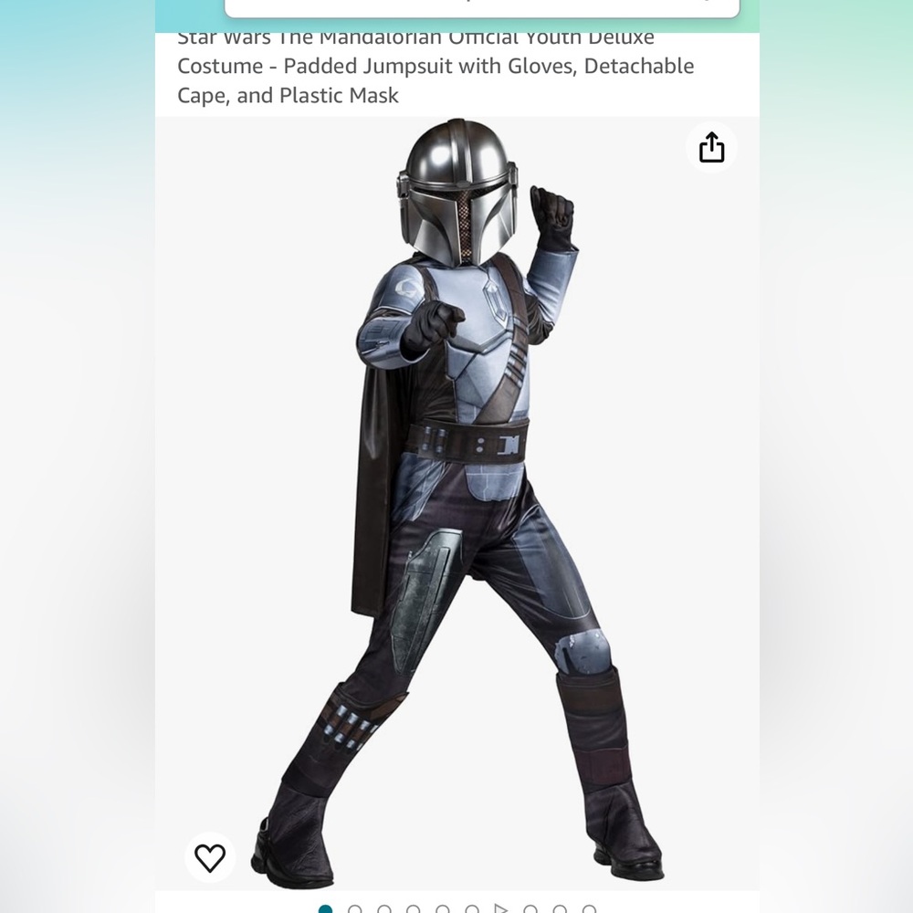 Kids Mandolorian Halloween costume size m